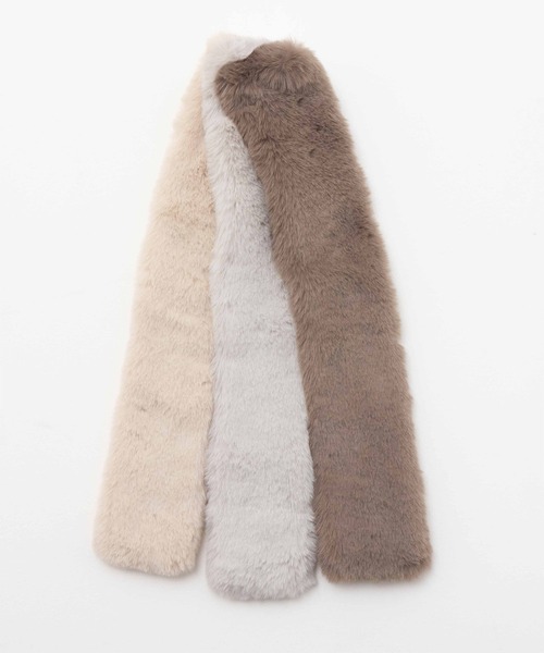 HusHusH（ハッシュアッシュ）の「HusHusH ファーマフラー（マフラー・レディース・グレー/ダークグレー/ベージュ・フリー）」の16枚目の写真