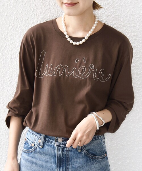 セール】【WEB限定】バリエーション ロゴ プリント ロングスリーブ TEE