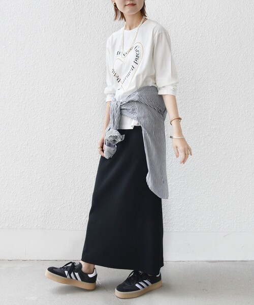 SHIPS(シップス)の「【WEB限定】バリエーション ロゴ プリント ロングスリーブ TEE(Tシャツ/カットソー・レディース・ホワイト系/オフホワイト/チャコールグレー/ベージュ/ブラウン・ONE SIZE)」の18枚目の写真