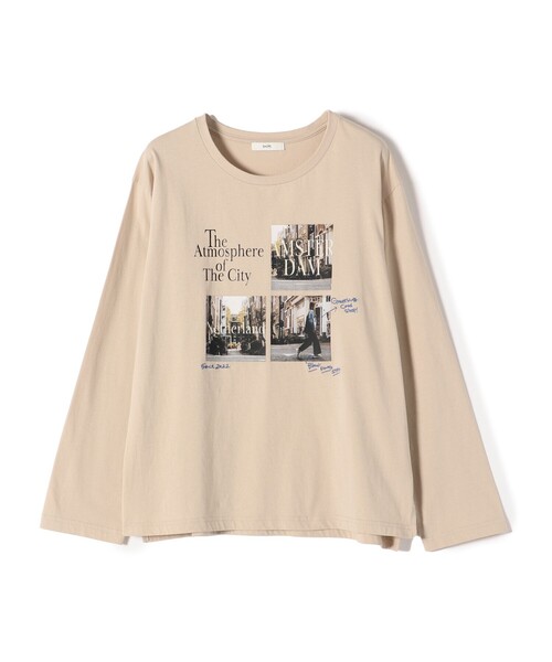 SHIPS(シップス)の「【WEB限定】バリエーション ロゴ プリント ロングスリーブ TEE(Tシャツ/カットソー・レディース・ホワイト系/オフホワイト/チャコールグレー/ベージュ/ブラウン・ONE SIZE)」の13枚目の写真