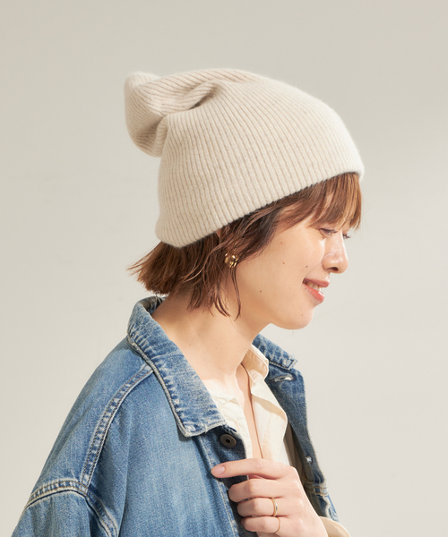 Plage fluffy beanieグレー美品　プラージュニットビーニー今期 セール】fluffy beanie（ニットキャップ/ビーニー）｜Plage