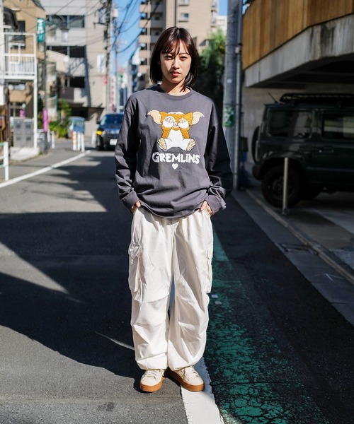 UNIIT（ユニット）の「【GREMLINS/グレムリン】オリジナルデザインロンT ギズモ　ドロップショルダー ビッグシルエット　ユニセックス（Tシャツ/カットソー・メンズ・ブルー系その他/グレー系その他2/ホワイト系その他/ベージュ系その他2/グレー系その他・MEDIUM/SMALL/X-LARGE/LARGE）」の18枚目の写真