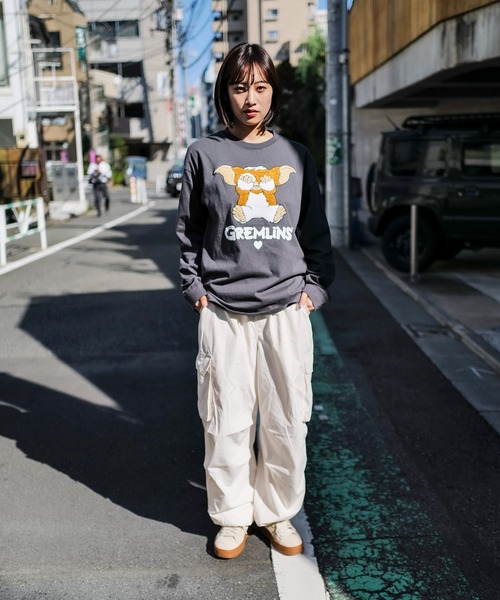 UNIIT（ユニット）の「【GREMLINS/グレムリン】オリジナルデザインロンT ギズモ　ドロップショルダー ビッグシルエット　ユニセックス（Tシャツ/カットソー・メンズ・ブルー系その他/グレー系その他2/ホワイト系その他/ベージュ系その他2/グレー系その他・MEDIUM/SMALL/X-LARGE/LARGE）」の21枚目の写真
