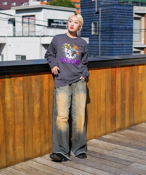 UNIIT（ユニット）の「【GREMLINS/グレムリン】オリジナルデザインロンT ギズモ　ドロップショルダー ビッグシルエット　ユニセックス（Tシャツ/カットソー・メンズ・ブルー系その他/グレー系その他2/ホワイト系その他/ベージュ系その他2/グレー系その他・MEDIUM/SMALL/X-LARGE/LARGE）」の11枚目の写真