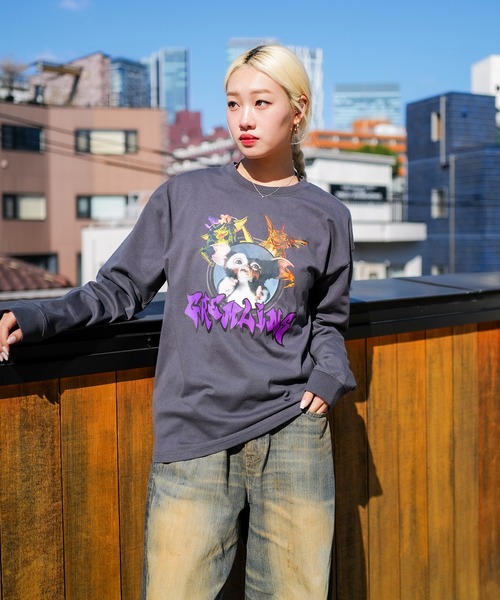 UNIIT（ユニット）の「【GREMLINS/グレムリン】オリジナルデザインロンT ギズモ　ドロップショルダー ビッグシルエット　ユニセックス（Tシャツ/カットソー・メンズ・ブルー系その他/グレー系その他2/ホワイト系その他/ベージュ系その他2/グレー系その他・MEDIUM/SMALL/X-LARGE/LARGE）」の13枚目の写真