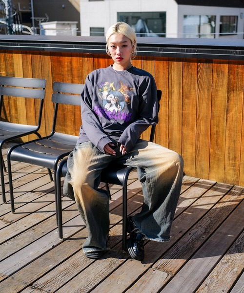 UNIIT（ユニット）の「【GREMLINS/グレムリン】オリジナルデザインロンT ギズモ　ドロップショルダー ビッグシルエット　ユニセックス（Tシャツ/カットソー・メンズ・ブルー系その他/グレー系その他2/ホワイト系その他/ベージュ系その他2/グレー系その他・MEDIUM/SMALL/X-LARGE/LARGE）」の16枚目の写真