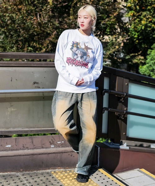 UNIIT（ユニット）の「【GREMLINS/グレムリン】オリジナルデザインロンT ギズモ　ドロップショルダー ビッグシルエット　ユニセックス（Tシャツ/カットソー・メンズ・ブルー系その他/グレー系その他2/ホワイト系その他/ベージュ系その他2/グレー系その他・MEDIUM/SMALL/X-LARGE/LARGE）」の7枚目の写真