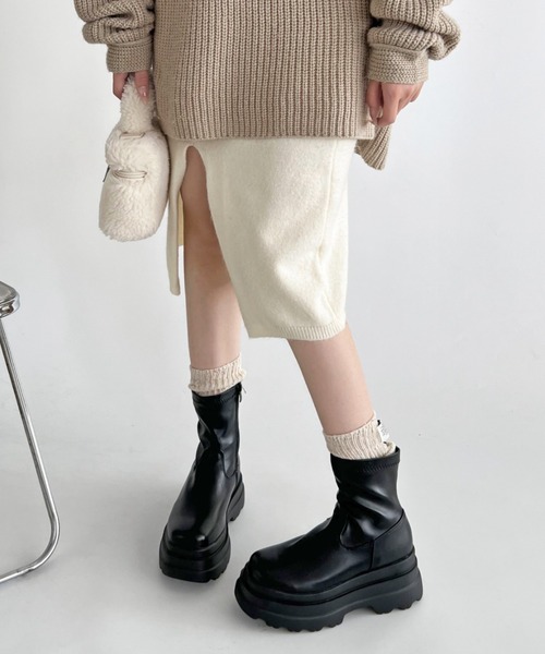 セール】厚底トリプルソール ストレッチ フィット ショート