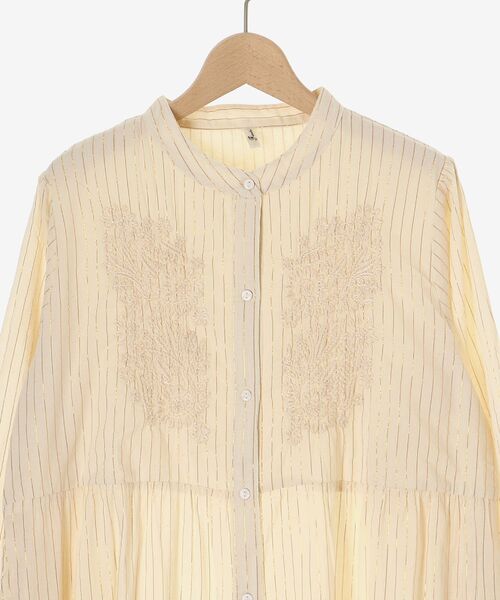 le.coeur blanc（ルクールブラン）の「Fanaka ラメストライプ刺繍ワンピース（ワンピース・レディース・ホワイト系その他2・38）」の15枚目の写真