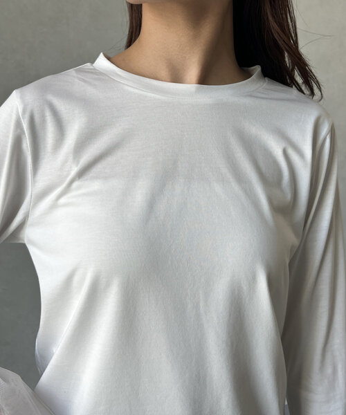 Chez toi(シェトワ)の「袖チュールカットプルオーバー(Tシャツ/カットソー・レディース・オフホワイト/チャコールグレー/ブラック・FREE)」の22枚目の写真