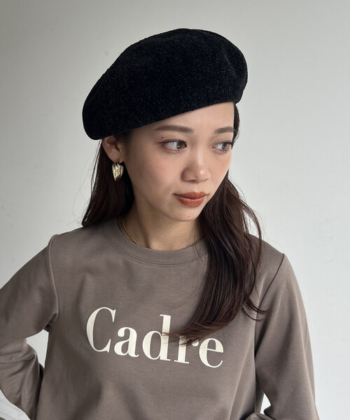 Chez toi（シェトワ）の「モールヤーンベレー帽（ハンチング/ベレー帽・レディース・ブラック/ベージュ/アイボリー・FREE）」の13枚目の写真