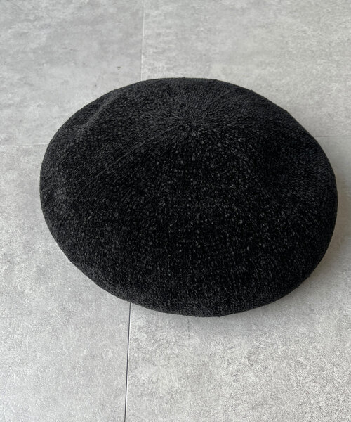 Chez toi（シェトワ）の「モールヤーンベレー帽（ハンチング/ベレー帽・レディース・ブラック/ベージュ/アイボリー・FREE）」の16枚目の写真