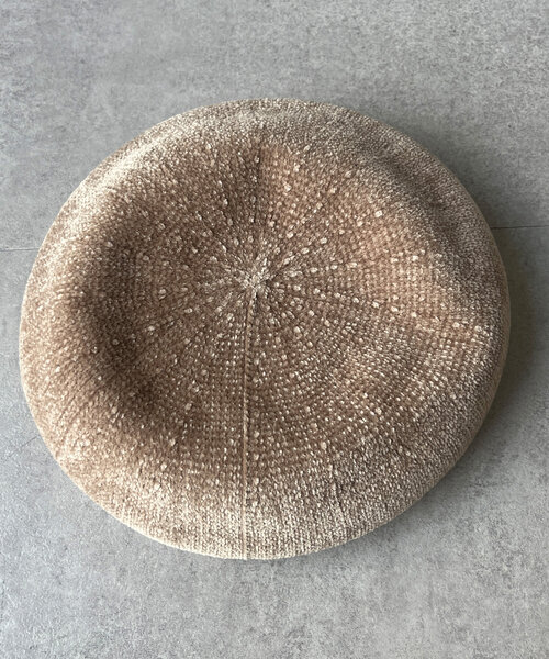 Chez toi（シェトワ）の「モールヤーンベレー帽（ハンチング/ベレー帽・レディース・ブラック/ベージュ/アイボリー・FREE）」の21枚目の写真