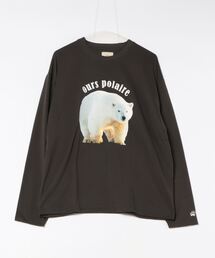 アニマル柄袖刺しゅうロンTEE(M1)