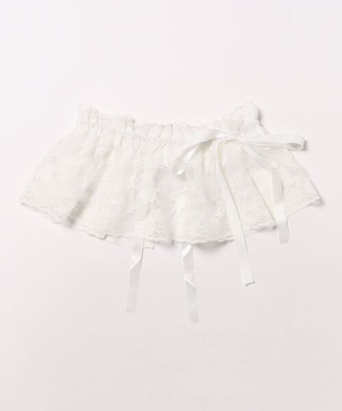 Achic（アシック）の「レースリボンレイヤードシアースカート（ベルト・レディース・ブラック/ホワイト・M）」の16枚目の写真