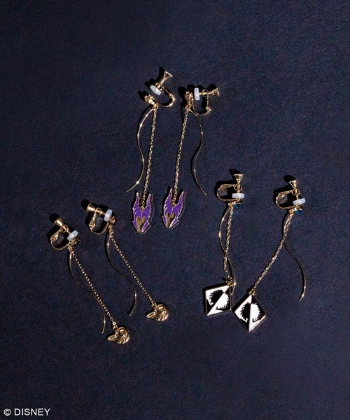 Disney(ディズニー)の「ディズニー ヴィランズ / ウェーブイヤリング(イヤリング・レディース・パープル/シルバー/ブラック・FREE)」の10枚目の写真