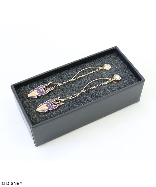 Disney(ディズニー)の「ディズニー ヴィランズ / ウェーブイヤリング(イヤリング・レディース・パープル/シルバー/ブラック・FREE)」の6枚目の写真