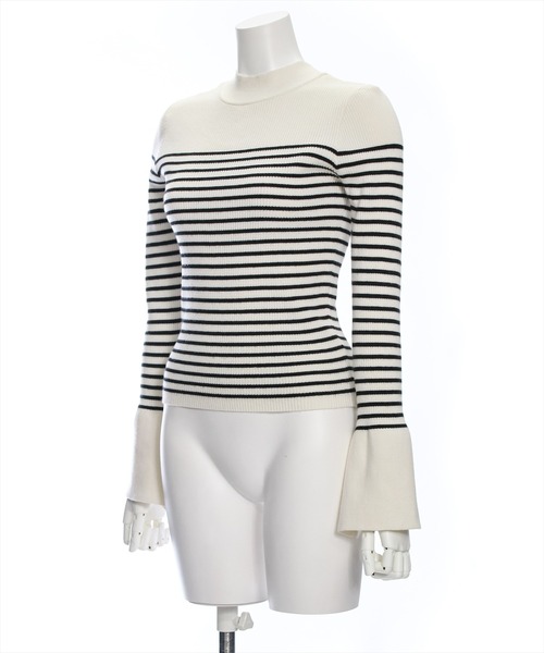 clear（クリア）の「バックリボンフレアスリーブニットトップス [フェミニン オフィスカジュアル 着回し抜群 大人 カジュアル]≪再入荷≫（ニット/セーター・レディース・ブラック系その他/ブラック/アイボリー/ミント・F）」の19枚目の写真