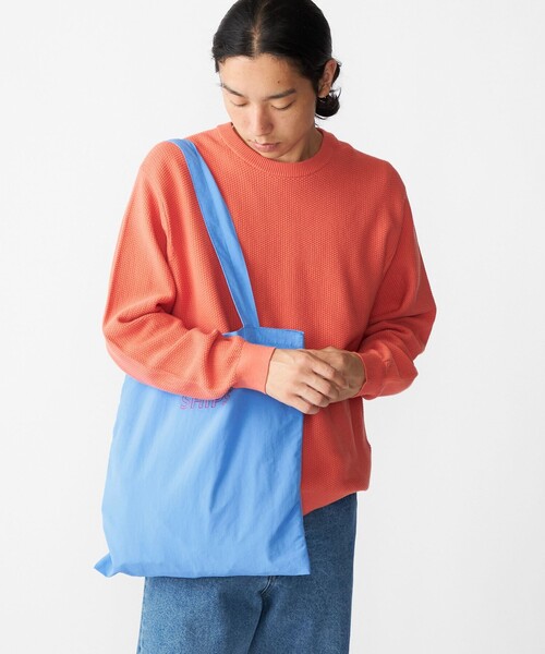 SHIPS(シップス)の「【WEB限定】SHIPS: パッカブル ナイロン SHIPSロゴ エンブロイダリー トート バッグ(トートバッグ・メンズ・ベージュ/イエロー/ネイビー/ラベンダー/グリーン/ブラック/ワイン/ブルー・ONE SIZE)」の19枚目の写真