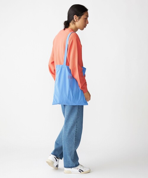 SHIPS(シップス)の「【WEB限定】SHIPS: パッカブル ナイロン SHIPSロゴ エンブロイダリー トート バッグ(トートバッグ・メンズ・ベージュ/イエロー/ネイビー/ラベンダー/グリーン/ブラック/ワイン/ブルー・ONE SIZE)」の20枚目の写真