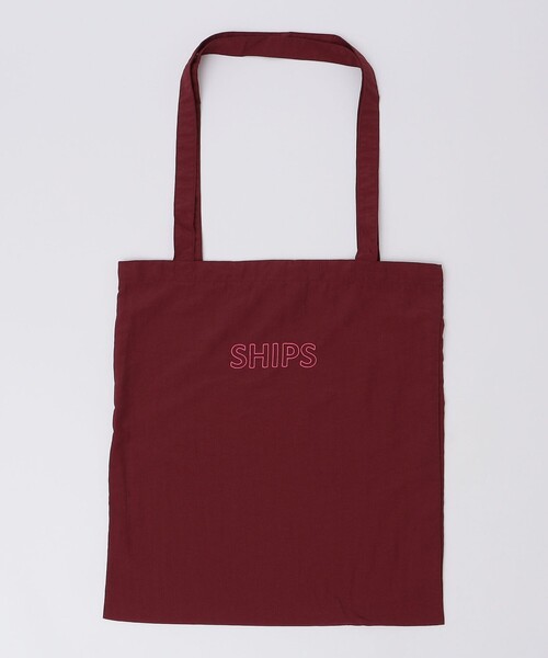SHIPS(シップス)の「【WEB限定】SHIPS: パッカブル ナイロン SHIPSロゴ エンブロイダリー トート バッグ(トートバッグ・メンズ・ベージュ/イエロー/ネイビー/ラベンダー/グリーン/ブラック/ワイン/ブルー・ONE SIZE)」の9枚目の写真