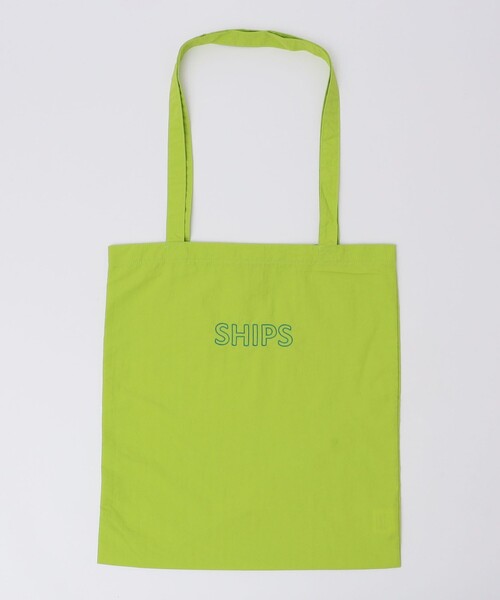 SHIPS(シップス)の「【WEB限定】SHIPS: パッカブル ナイロン SHIPSロゴ エンブロイダリー トート バッグ(トートバッグ・メンズ・ベージュ/イエロー/ネイビー/ラベンダー/グリーン/ブラック/ワイン/ブルー・ONE SIZE)」の11枚目の写真