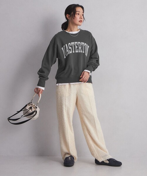 green label relaxing（グリーンレーベルリラクシング）の「＜at ease＞カレッジロゴ スウェット プルオーバー（スウェット・レディース・グレー/ダークグレー/ライトグレー/ネイビー/オフホワイト・FREE）」の13枚目の写真