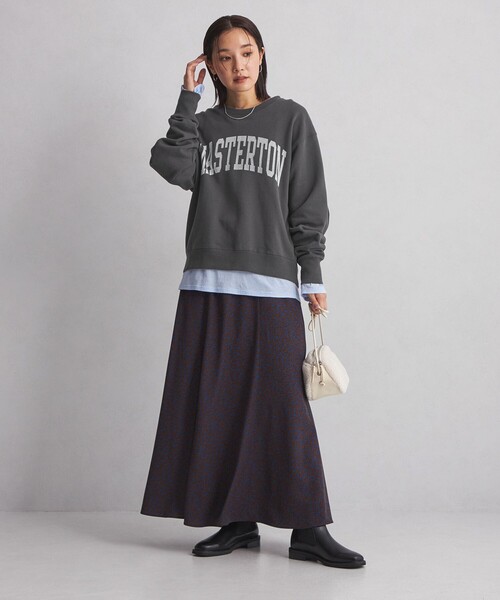 green label relaxing（グリーンレーベルリラクシング）の「＜at ease＞カレッジロゴ スウェット プルオーバー（スウェット・レディース・グレー/ダークグレー/ライトグレー/ネイビー/オフホワイト・FREE）」の17枚目の写真