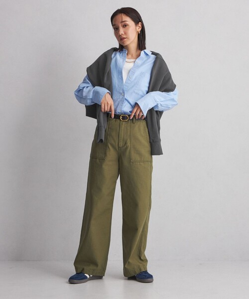 green label relaxing（グリーンレーベルリラクシング）の「＜at ease＞カレッジロゴ スウェット プルオーバー（スウェット・レディース・グレー/ダークグレー/ライトグレー/ネイビー/オフホワイト・FREE）」の20枚目の写真