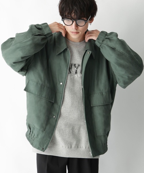 RAGEBLUE（レイジブルー）の「Synthetic suede blouson/フェイクスウェード/オーバーサイズショートブルゾン（ブルゾン・メンズ・グリーン/キャメル・MEDIUM/LARGE/SMALL）」の18枚目の写真