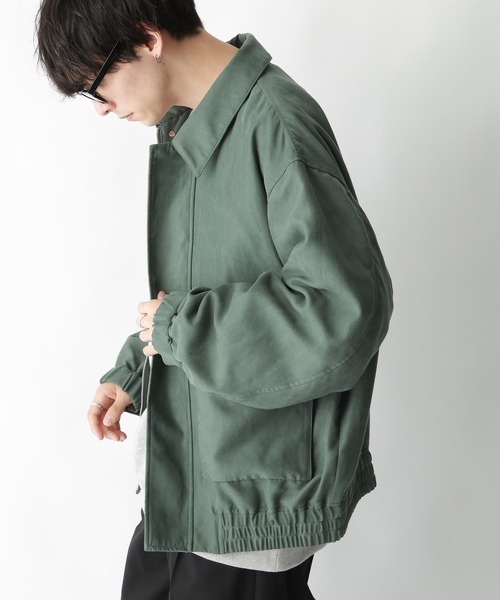 RAGEBLUE（レイジブルー）の「Synthetic suede blouson/フェイクスウェード/オーバーサイズショートブルゾン（ブルゾン・メンズ・グリーン/キャメル・MEDIUM/LARGE/SMALL）」の19枚目の写真