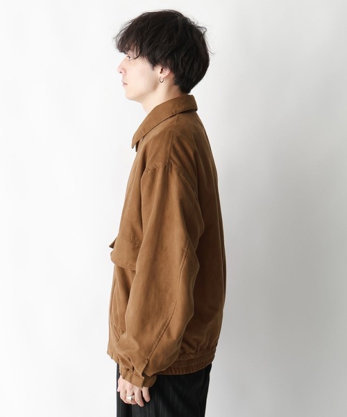 RAGEBLUE（レイジブルー）の「Synthetic suede blouson/フェイクスウェード/オーバーサイズショートブルゾン（ブルゾン・メンズ・グリーン/キャメル・MEDIUM/LARGE/SMALL）」の20枚目の写真