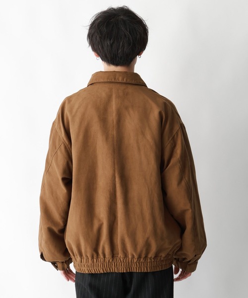 RAGEBLUE（レイジブルー）の「Synthetic suede blouson/フェイクスウェード/オーバーサイズショートブルゾン（ブルゾン・メンズ・グリーン/キャメル・MEDIUM/LARGE/SMALL）」の9枚目の写真