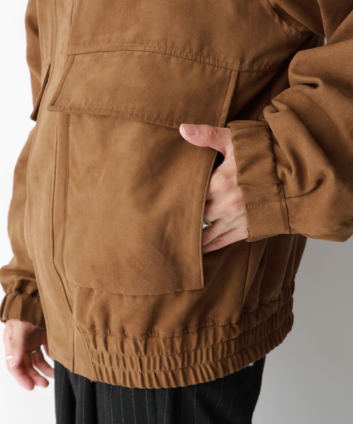 RAGEBLUE（レイジブルー）の「Synthetic suede blouson/フェイクスウェード/オーバーサイズショートブルゾン（ブルゾン・メンズ・グリーン/キャメル・MEDIUM/LARGE/SMALL）」の14枚目の写真