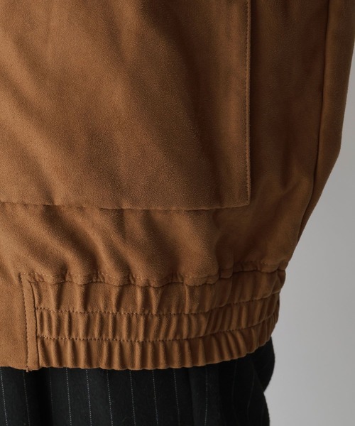 RAGEBLUE（レイジブルー）の「Synthetic suede blouson/フェイクスウェード/オーバーサイズショートブルゾン（ブルゾン・メンズ・グリーン/キャメル・MEDIUM/LARGE/SMALL）」の3枚目の写真