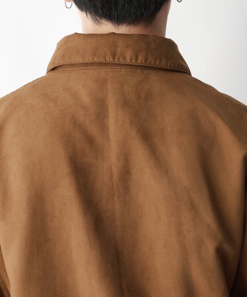 RAGEBLUE（レイジブルー）の「Synthetic suede blouson/フェイクスウェード/オーバーサイズショートブルゾン（ブルゾン・メンズ・グリーン/キャメル・MEDIUM/LARGE/SMALL）」の4枚目の写真