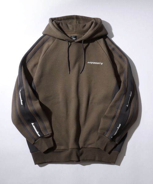 セール】Side Line Sweat Hoodie/オーバーサイズ ブロークコア