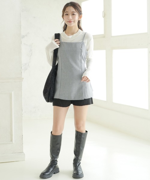 attiree(アティレー)の「キャミソール+TシャツSET 2点セット(Tシャツ/カットソー・レディース・ネイビー/ベージュ/グレー・MEDIUM)」の18枚目の写真