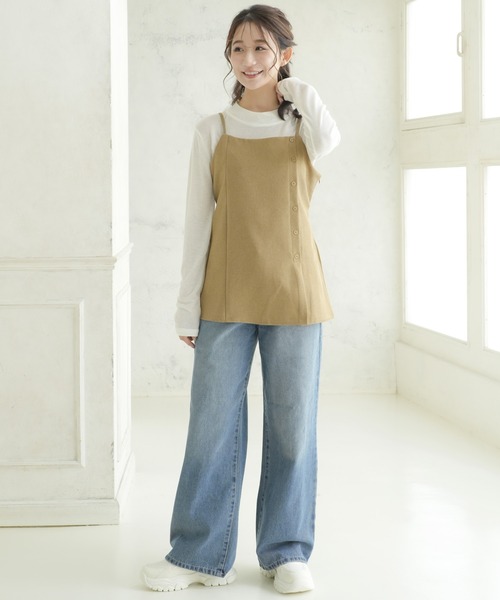 attiree(アティレー)の「キャミソール+TシャツSET 2点セット(Tシャツ/カットソー・レディース・ネイビー/ベージュ/グレー・MEDIUM)」の19枚目の写真