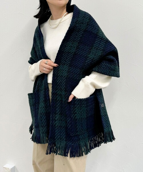 fredy emue(フレディエミュ)の「【JOHN BRANIGAN/ジョンブラニガン】ポケットストール(ストール/ショール・レディース・ホワイト系その他2/グリーン系その他/ブラック系その他・FREE)」の3枚目の写真