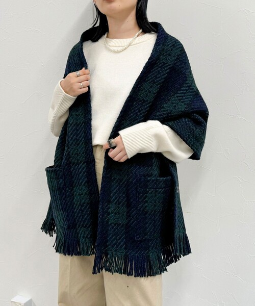 fredy emue(フレディエミュ)の「【JOHN BRANIGAN/ジョンブラニガン】ポケットストール(ストール/ショール・レディース・ホワイト系その他2/グリーン系その他/ブラック系その他・FREE)」の7枚目の写真