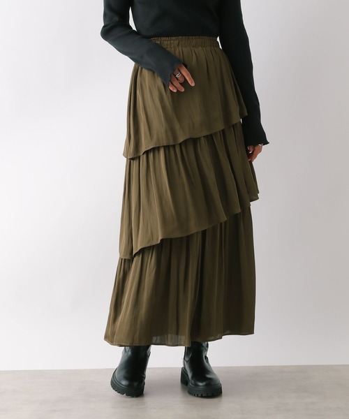 LEPSIM(レプシィム)の「ティアードスカート 47659(スカート・レディース・チャコールグレー/カーキ・FREE)」の12枚目の写真
