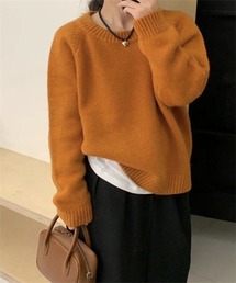 クルーネックニットプルーオーバー