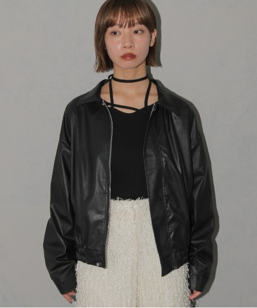 cheriella（シェリエラ）の「【cheriella】レザーライクブルゾン（ブルゾン・レディース・ブラック・FREE）」の20枚目の写真