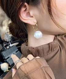 TONE SELECT GOODS | 【resonance】ビッグパール ゆらゆら フープピアス(ピアス（両耳用）)