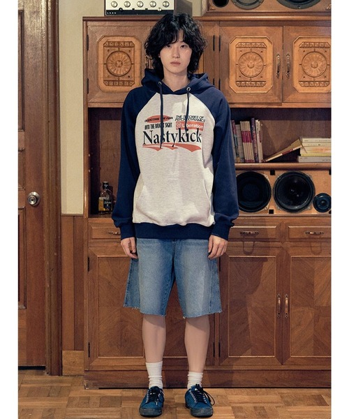 NASTY KICK(ナスティーキック)の「【UNISEX】NASTYKICK/Liberationフーディー(スウェット・メンズ・ライトグレー/アイボリー・LARGE/MEDIUM)」の6枚目の写真