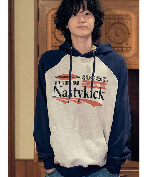 NASTY KICK(ナスティーキック)の「【UNISEX】NASTYKICK/Liberationフーディー(スウェット・メンズ・ライトグレー/アイボリー・LARGE/MEDIUM)」の8枚目の写真