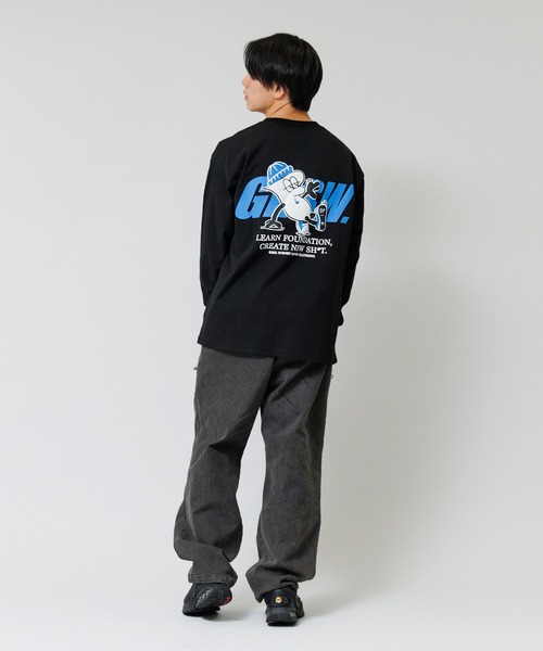 FORGET NEVER(フォーゲットネバー)の「【GLSW. × FORGET NEVER】FBOYプリント長袖Tシャツ(Tシャツ/カットソー・メンズ・ホワイト/ブラック・S/M/L/LL)」の5枚目の写真