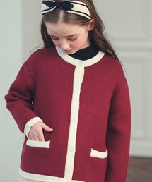 DRESCCO（ドレスコ）の「ウール混ワインレッドニットカーディガン（カーディガン/ボレロ）」