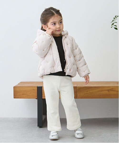 PetitMaison プチメゾン ジャケット　コンバートリンクス付　新品タグ付 セール】【リンク】ハート刺しゅう中綿ジャケット(キッズ